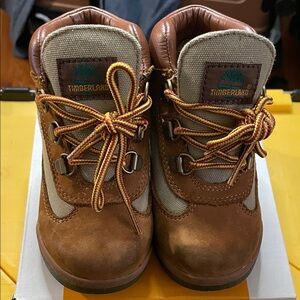 Timberland Kids Tan and Brown Hiking Boots